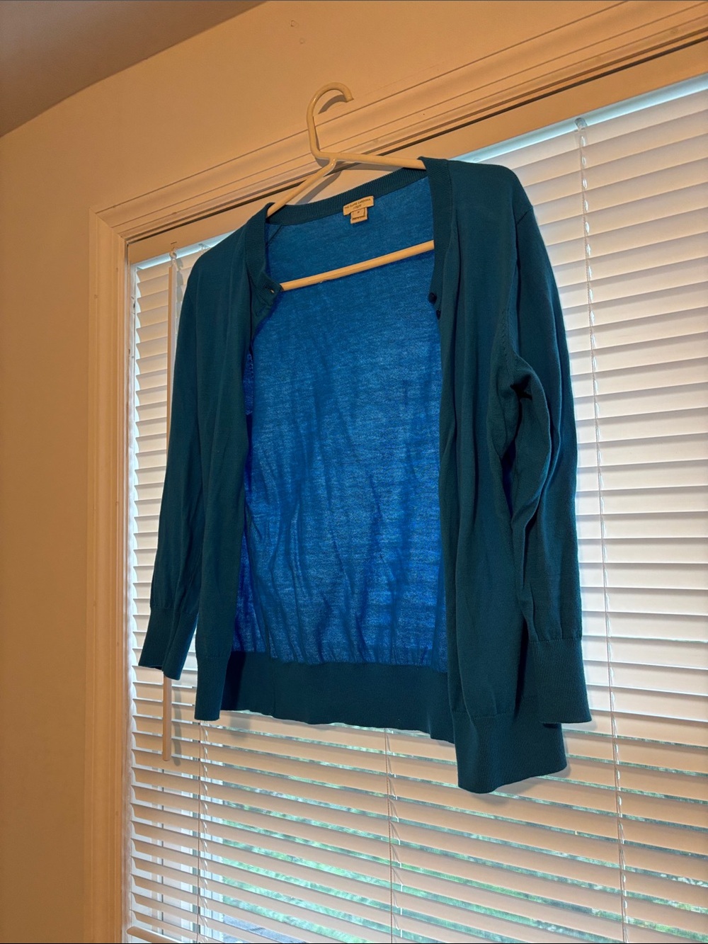 J. Crew Teal Open-Front Lightweight Women's Cardigan